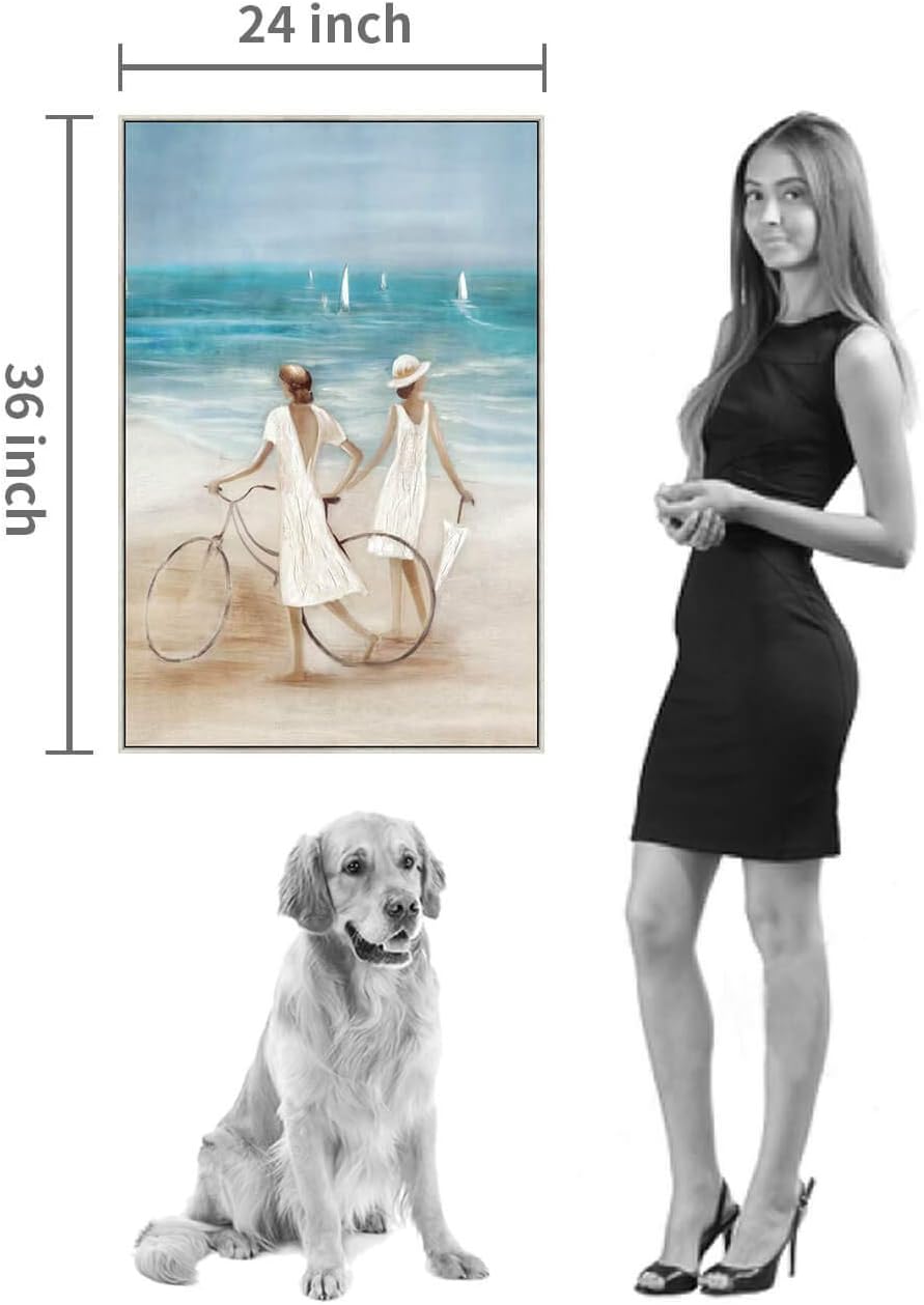 36” x 24” Framed Canvas Painting Wall Art R11035
