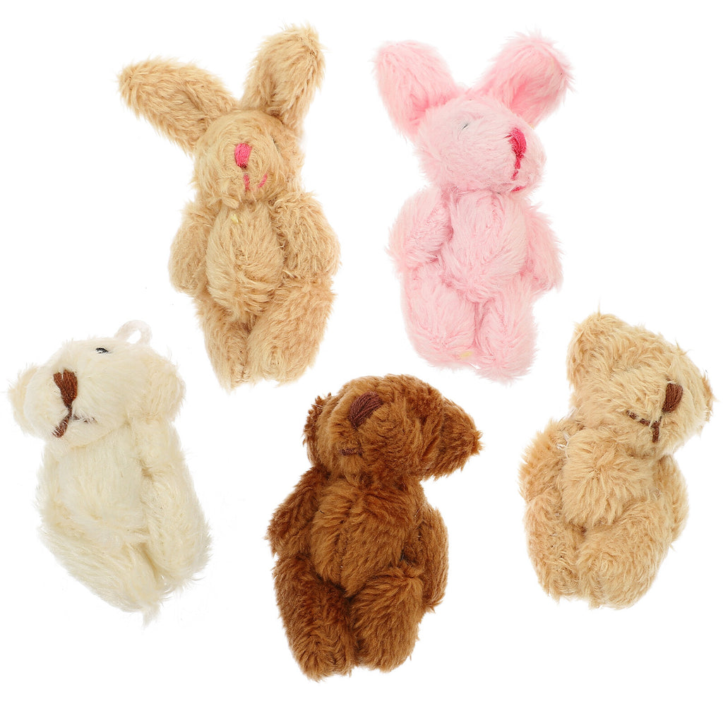 5pcs Miniature Plush Doll Figurines U980