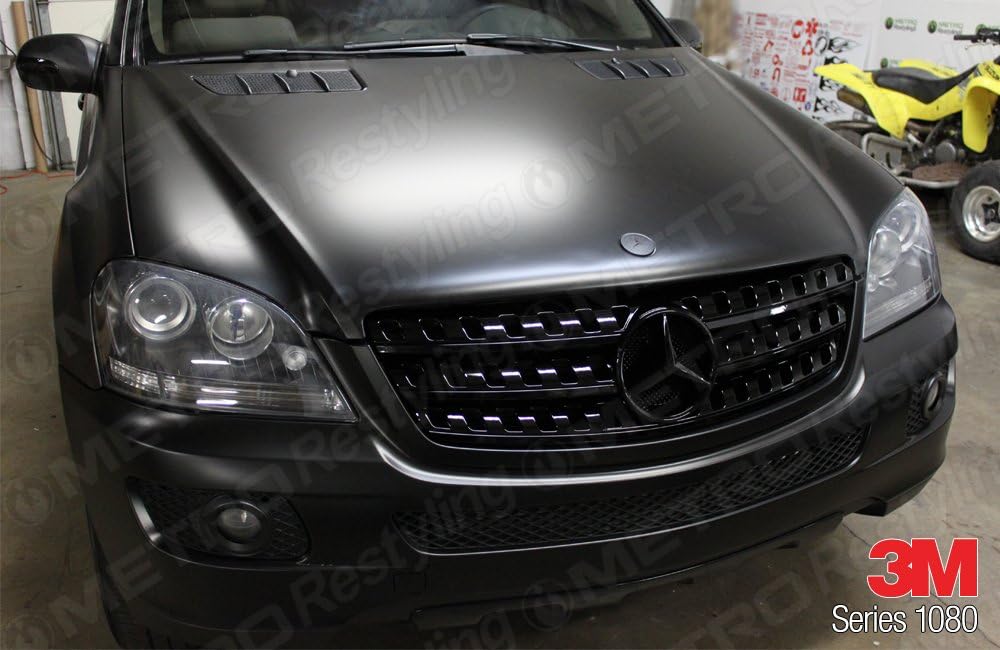 Satin Black 5ft x 6ft Car Wrap Vinyl Film Pack of 2 T736199