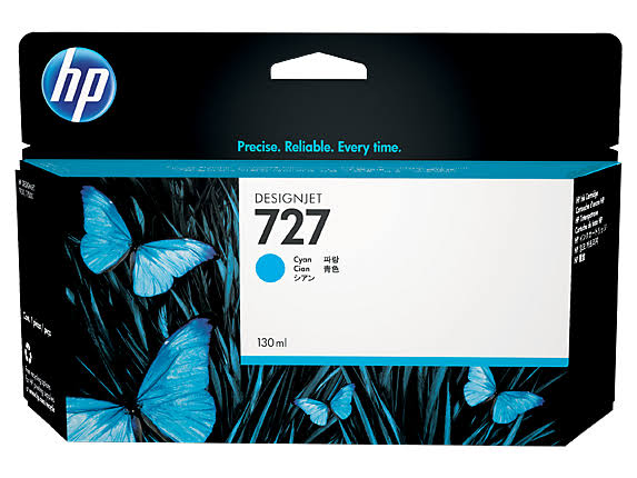 HP 727 130-ml Cyan Ink Cartridge D511