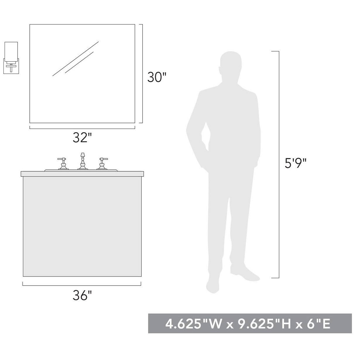 Black Bath Vanity Light U72708