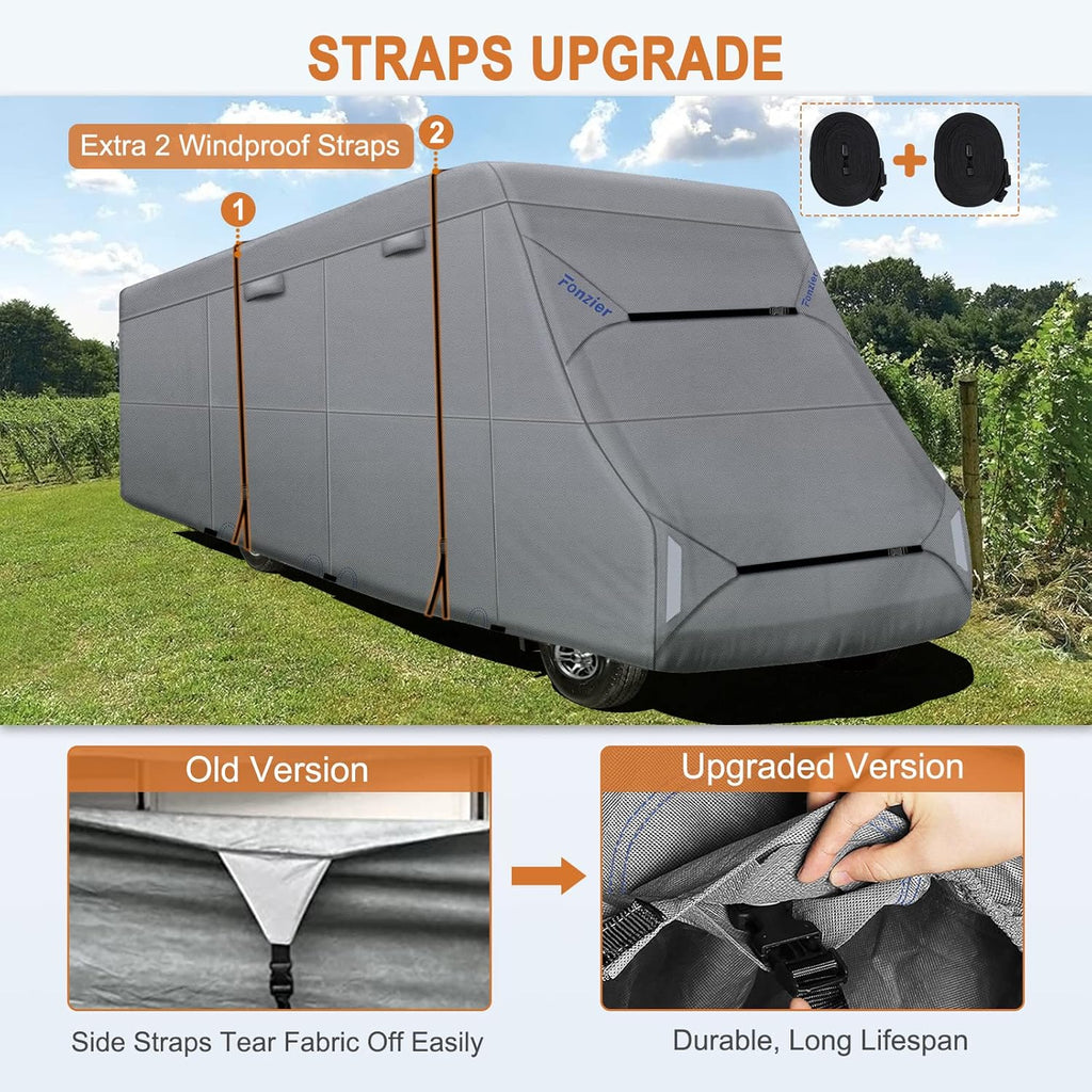 RV Cover for 26’-29’ Motorhome, Anti-UV Rip-Stop G2096
