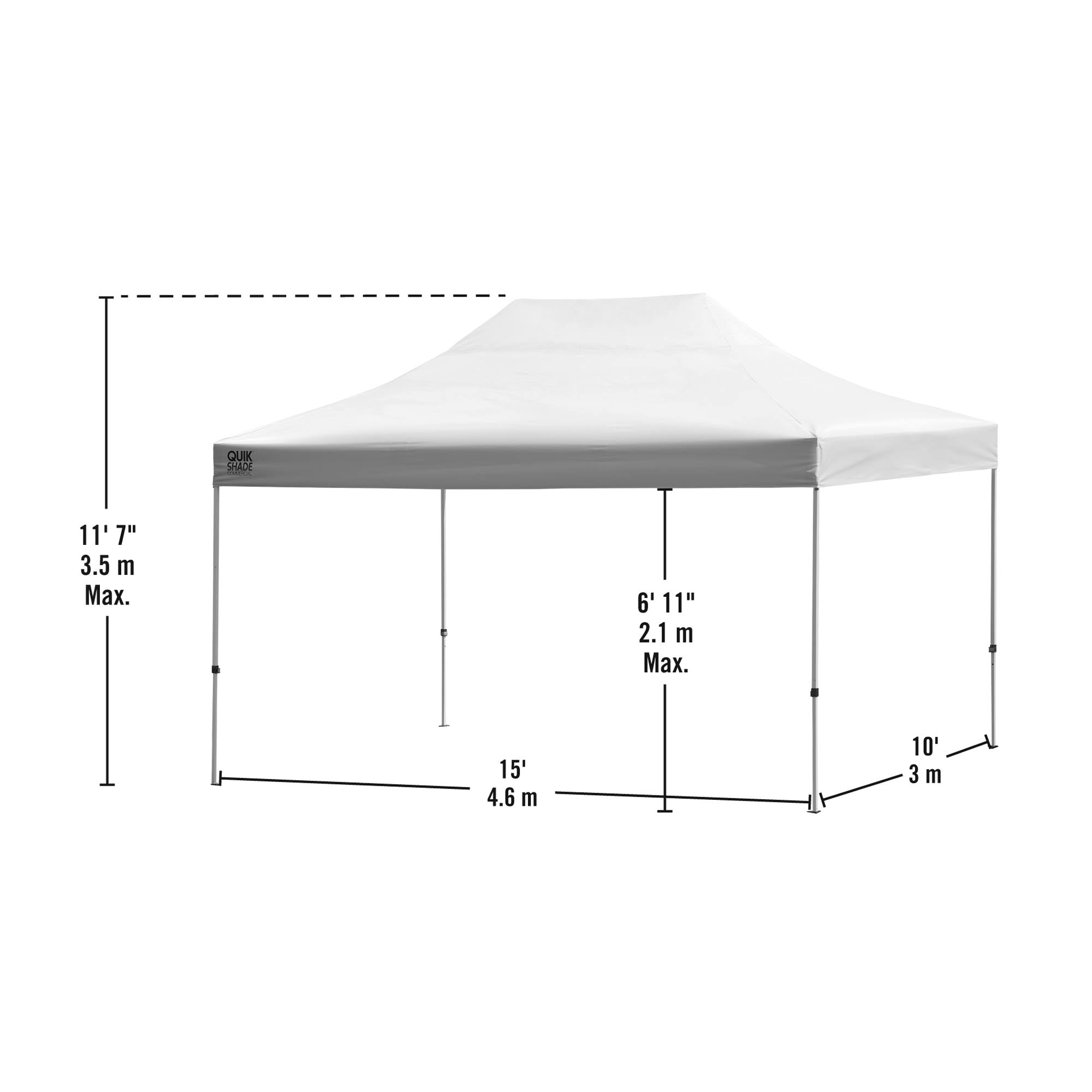 Pop Up Tent Canopy 10' x 15' White H12907