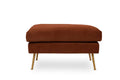 Rust Velvet Ottoman L805492