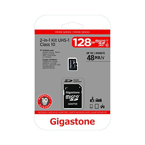 128GB microSDHC Card with SD Adapter V84021