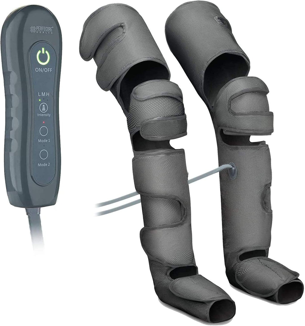 Large Knee Dark Grey Leg Massager with Heat Air Compression O957831