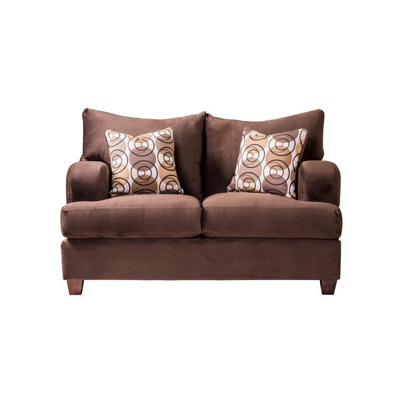 Chocolate Fabric 2-Piece Sofa Set O30549