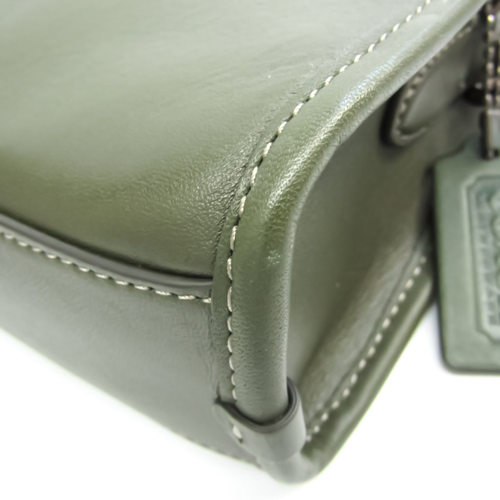 Leather Shoulder Bag Khaki V17394