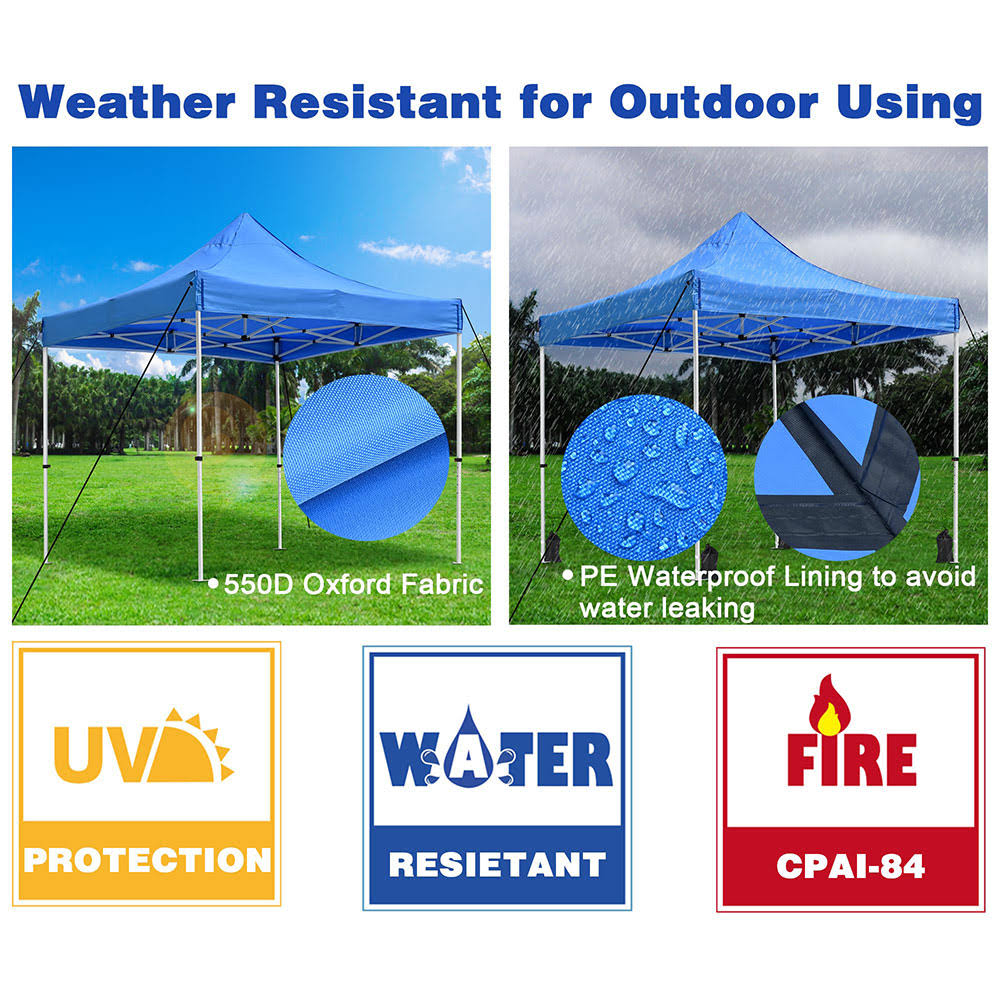 10x10 ft Pop Up Canopy Tent with Roller Bag X606