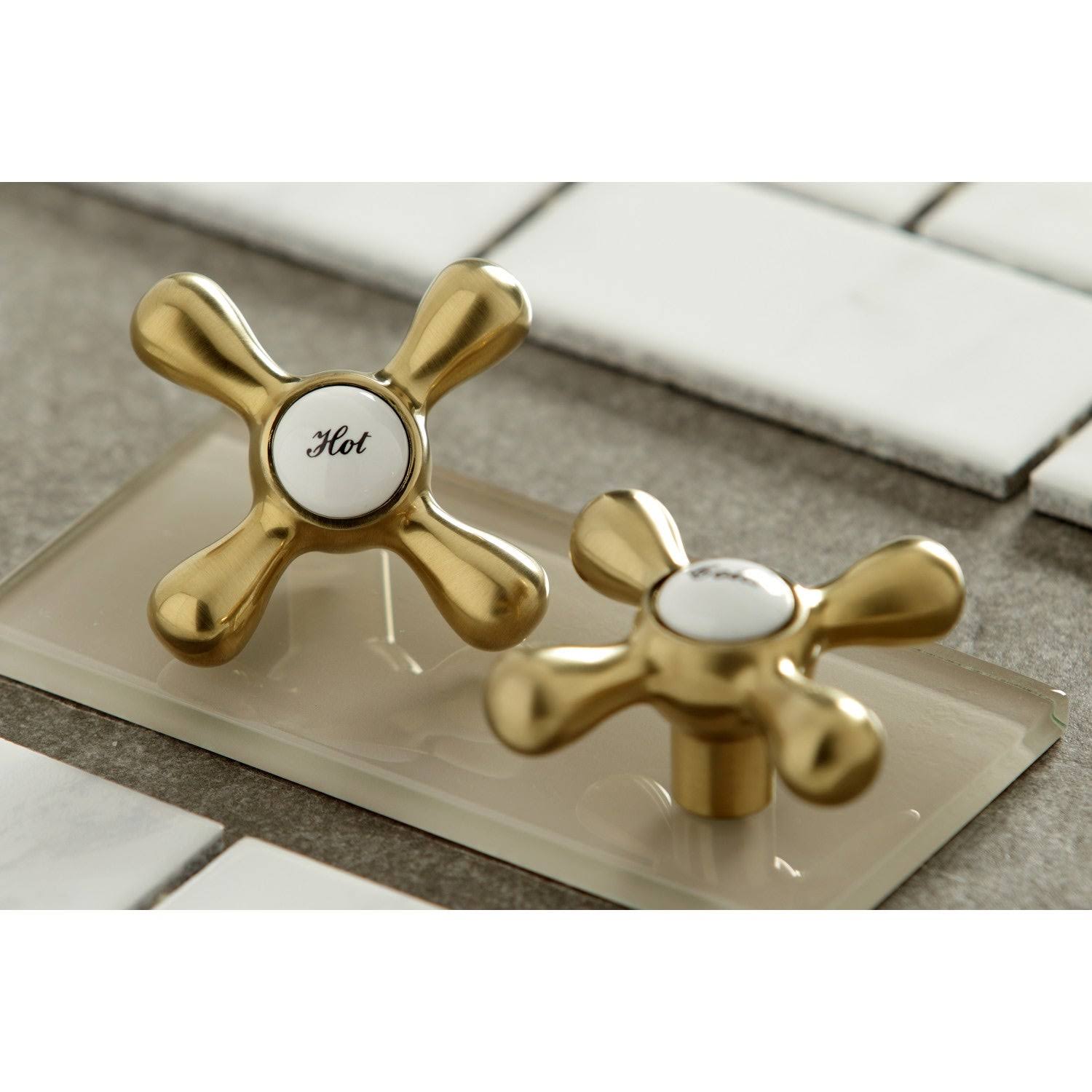 Polished Nickel Two Handle Wall Mount Kitchen Faucet I5011