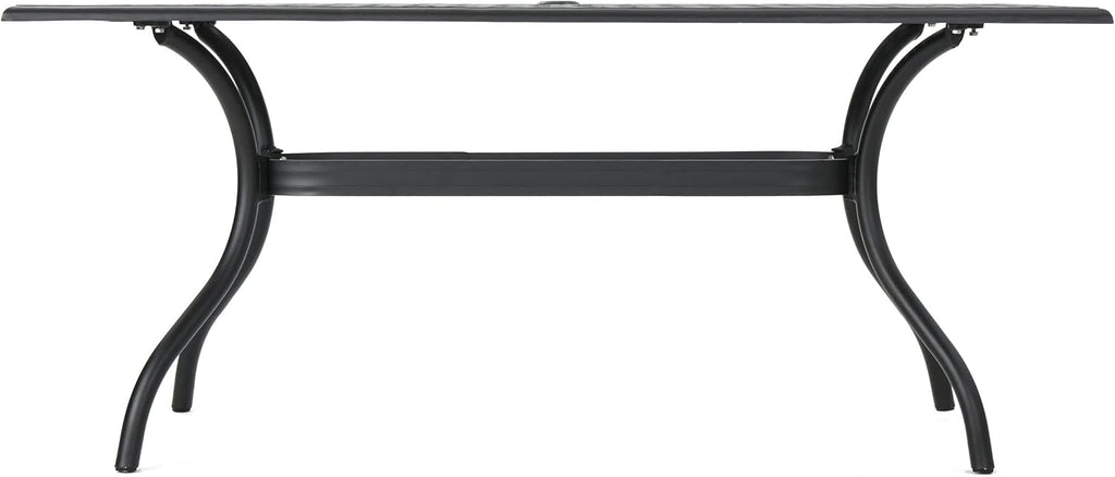 Black Sand Cast Aluminum Rectangle Table V863