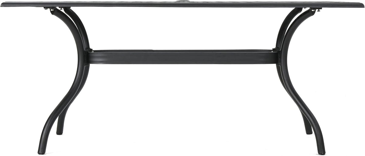 Black Sand Cast Aluminum Rectangle Table V863