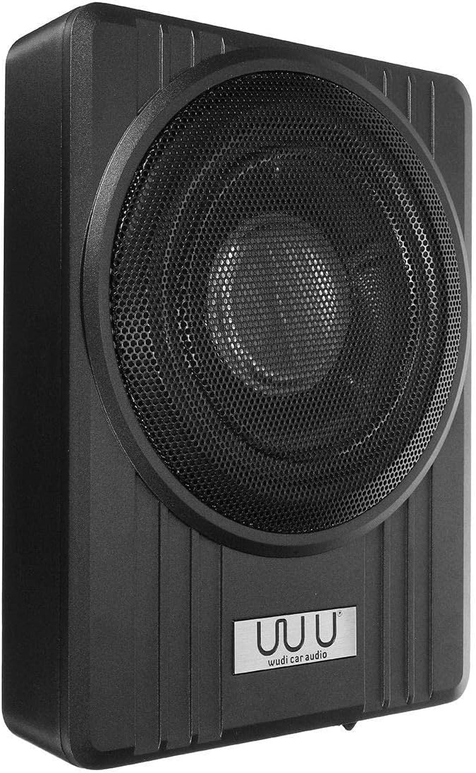 Under Seat Car Active Sub Woofer Black Slim Aluminium Alloy Speaker 12V 600W V92339
