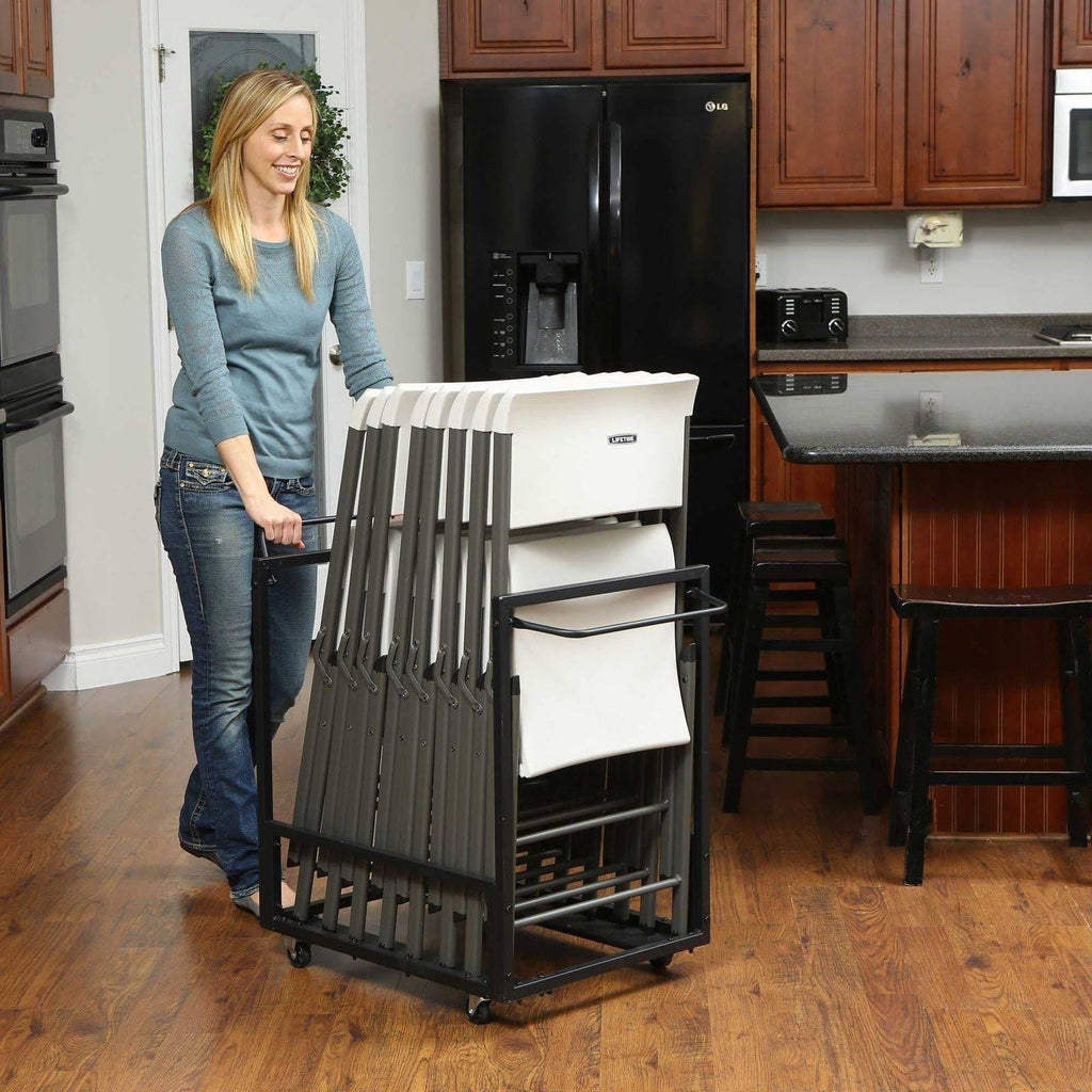 Black Rolling Chair Cart U6436