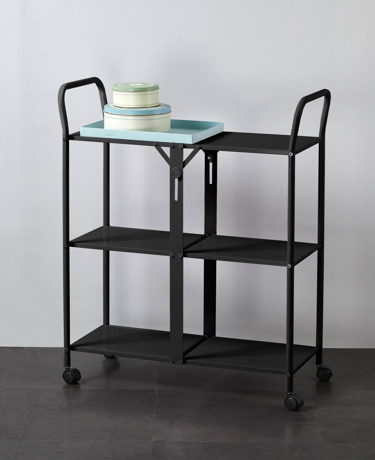 Black Rolling Storage Cart Z250