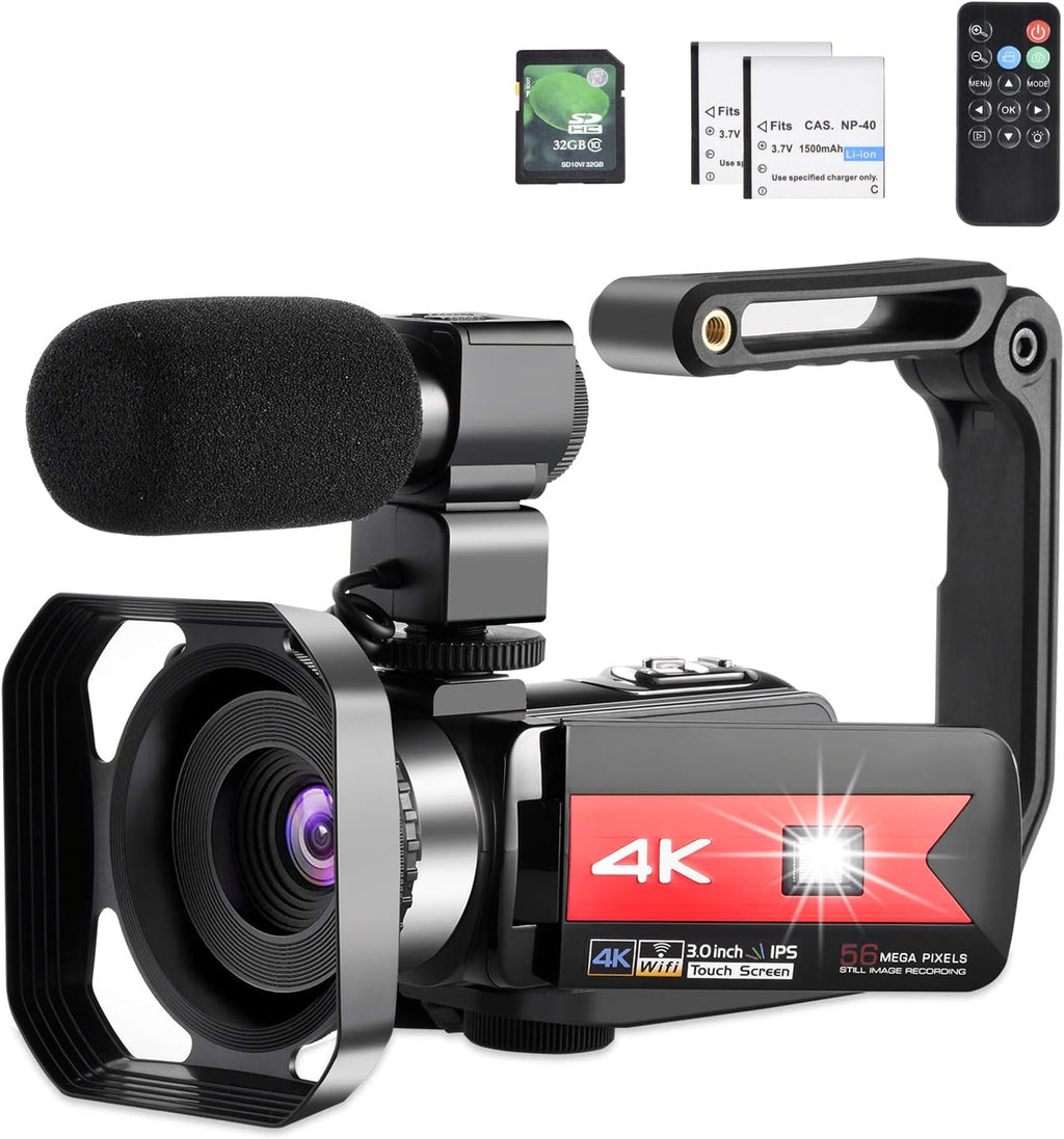 4K Camcorder with 16X Digital Zoom and Night Vision U829124