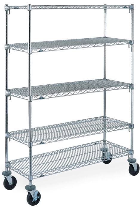 Chrome Wire Shelves Cart B10163