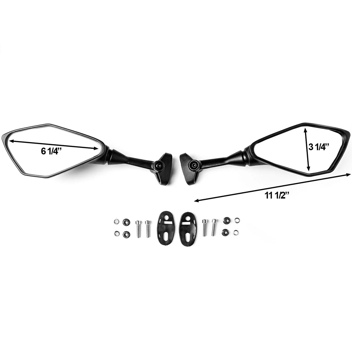 Black Motorcycle Mirrors Z89095