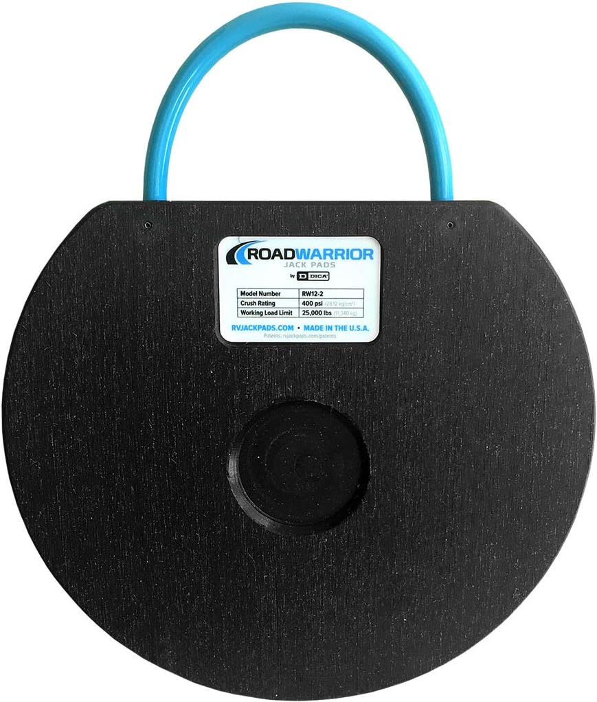 Heavy Duty RV Jack Pad, Stackable, Waterproof, 12-inch X 1.5", Pack of 2 D712191