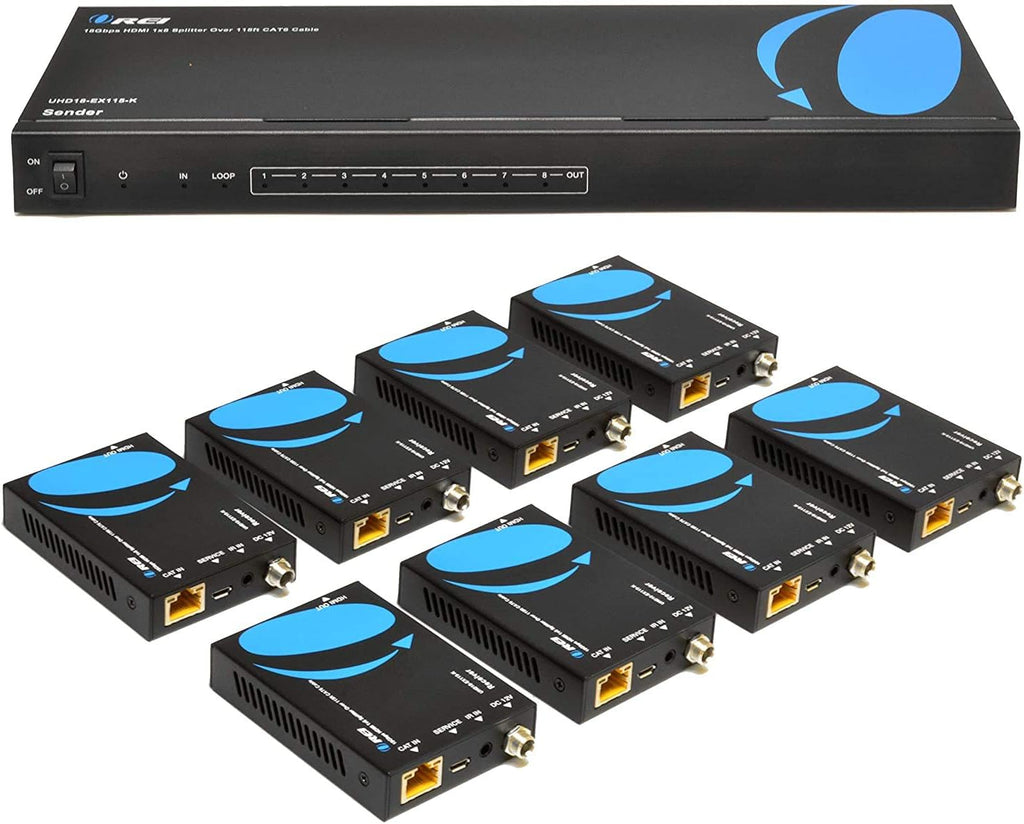 4K 4x4 HDMI Extender Matrix with HDR Switcher & IR Control, RS-232, 4 Receivers Included B64616