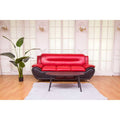 Red & Black Leatherette Sofa Set K69362