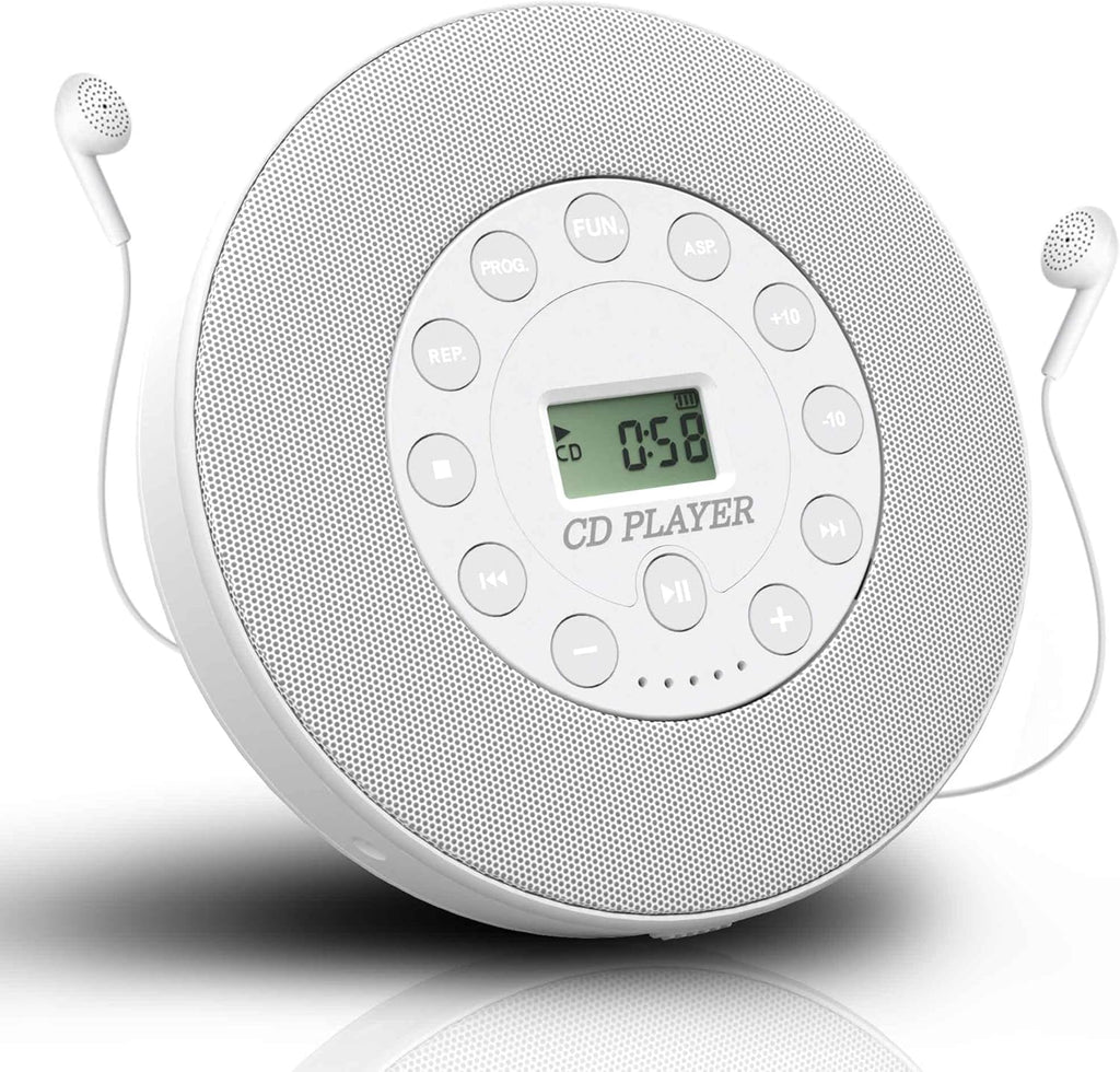 Portable CD Player with Stereo Speakers, 2000mAh Battery, Black, Pack of 2 Z662290