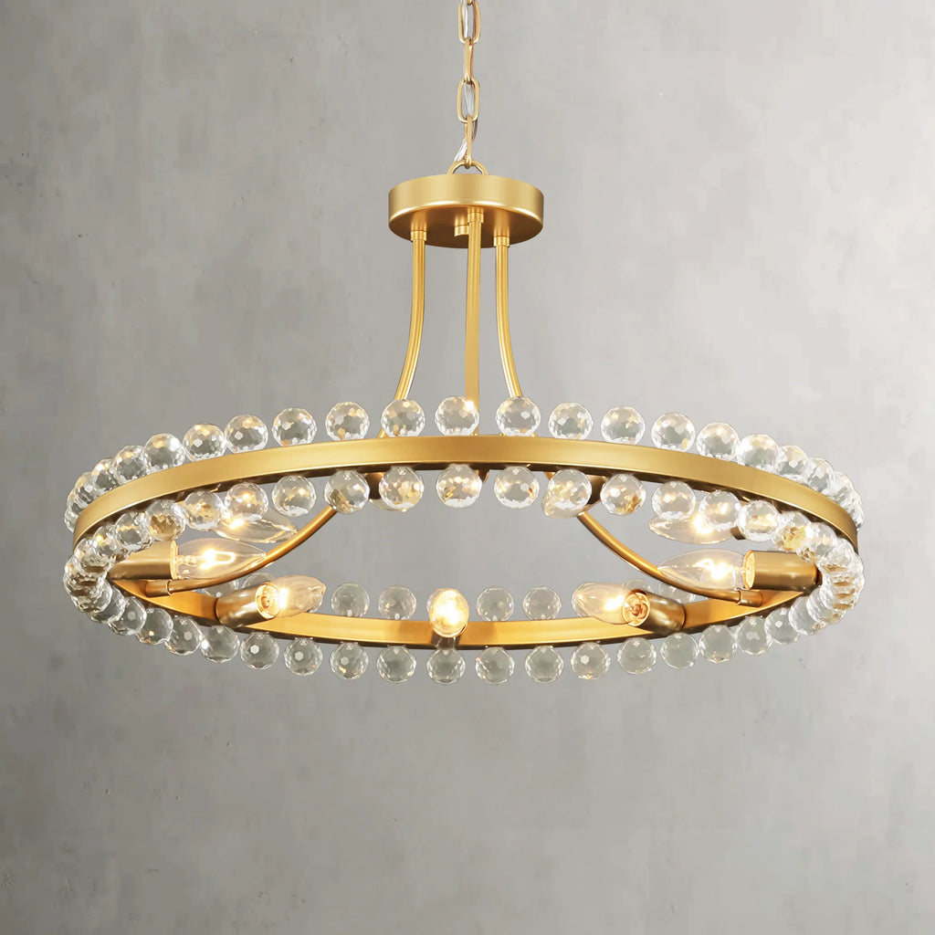 9-Light Dimmable Crystal Chandelier U45643