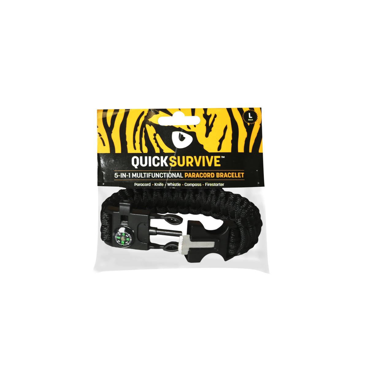 50-Piece Survival Bundle with Fire Starter Canister, Stove, Flint, Paracord & Glove S3382