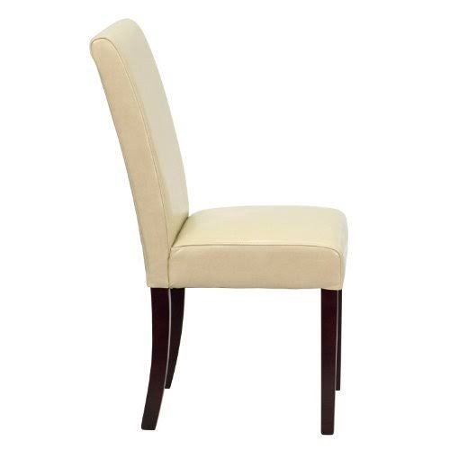 2 Pk. Ivory Leather Parsons Chair T8650