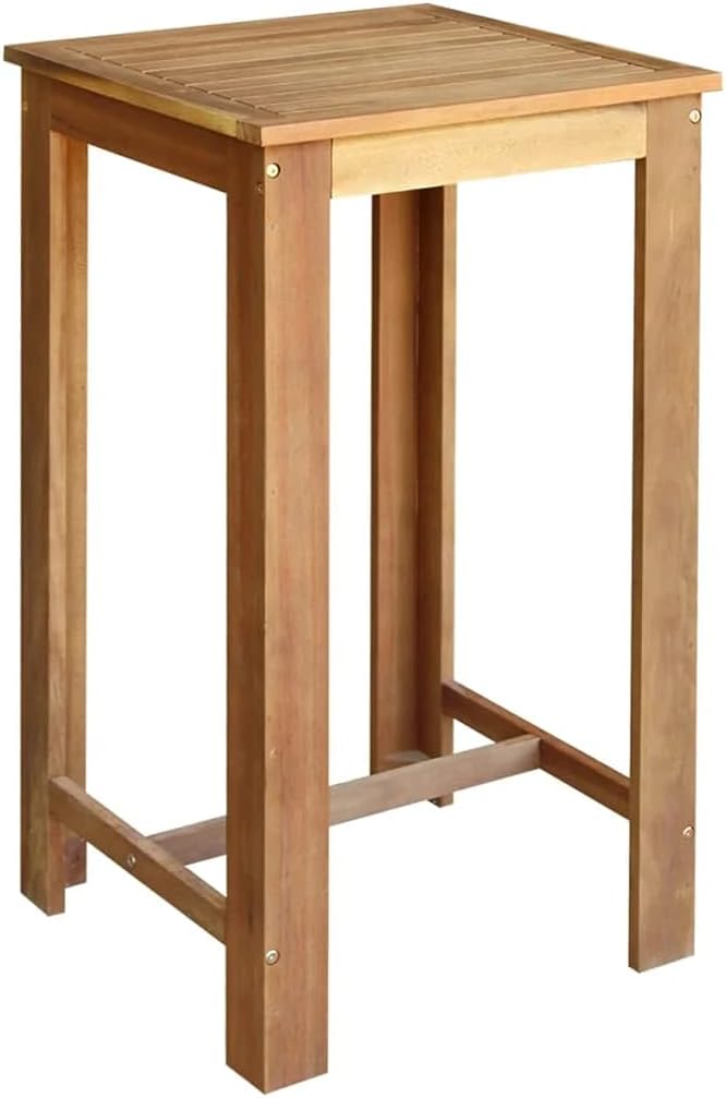 7 Piece Solid Acacia Wood Bar Table and Chair Set A996