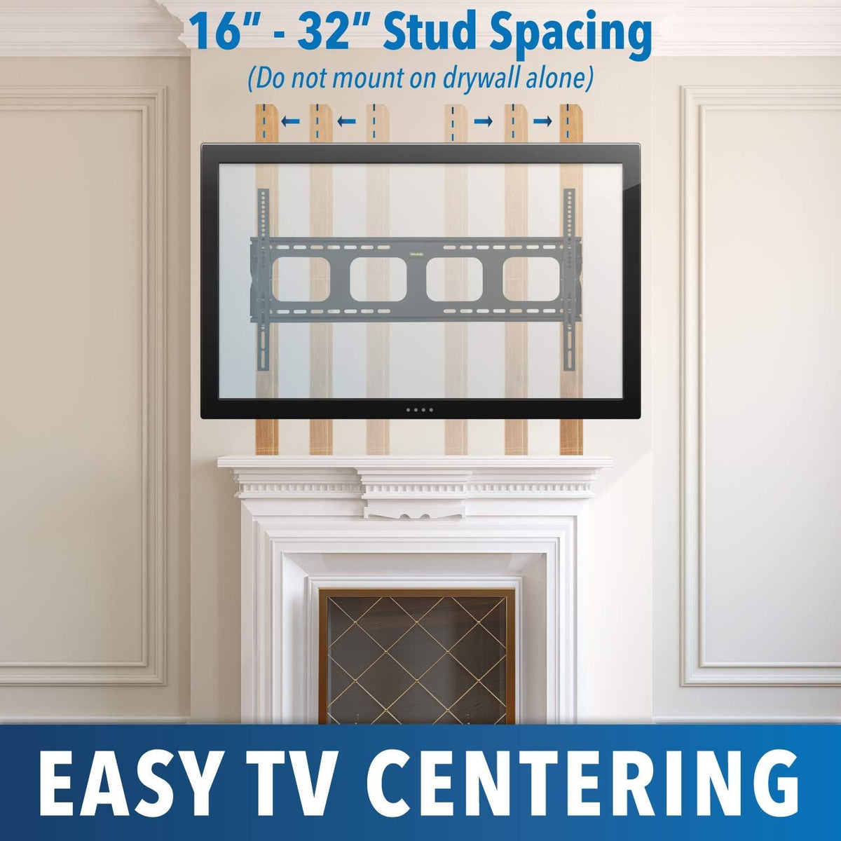Large Tilting TV Wall Mount Bracket, 220 Pound Capacity, VESA Compatible, Pack of 2 V890