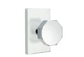 Double Dummy Octagon Knob with Modern Rectangular Rose, Bright Chrome C921053