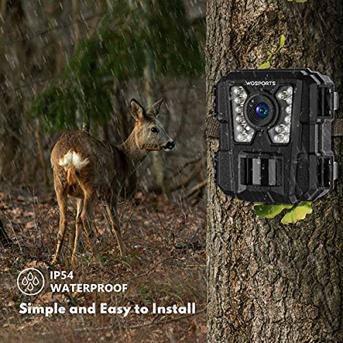 Mini Trail Camera 2 Pack 24MP 1080P HD Night Vision Motion Activated Game Camera Z270640