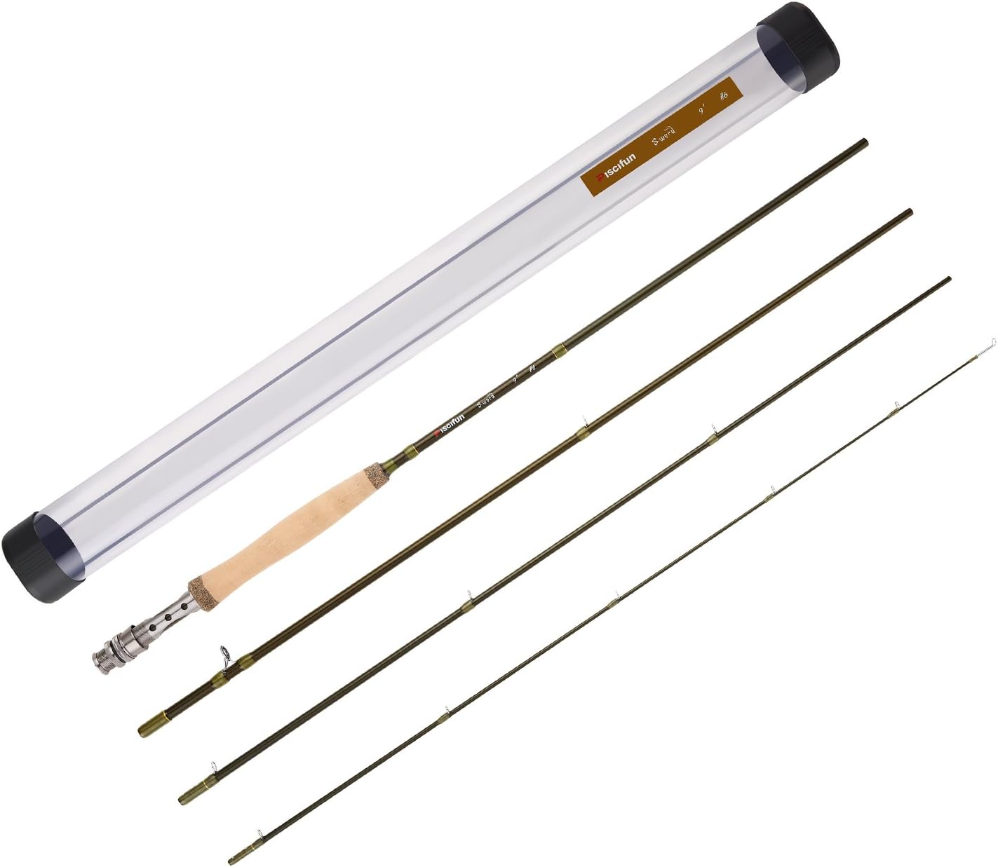 Fly Fishing Rod 4 Piece 9ft Graphite Carbon Fiber Rod Tube Y3174