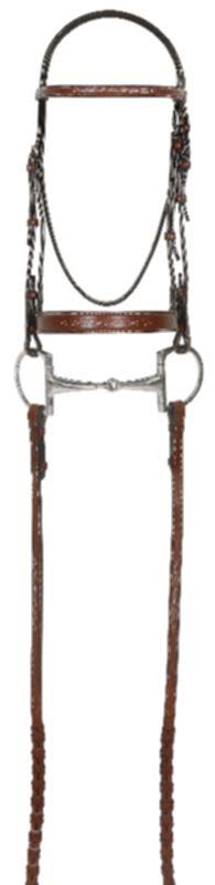 Medium Brown Fancy Show Bridle L637