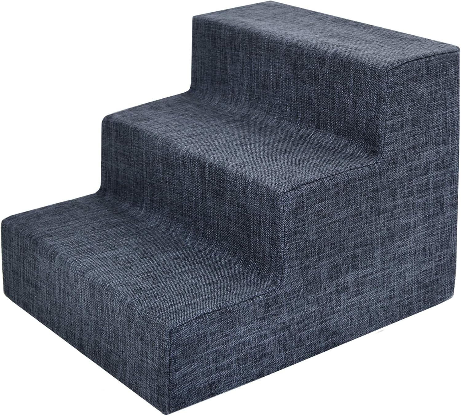 Gray 3-Step Pet Steps and Stairs with Foam, Pack of 2 P283153
