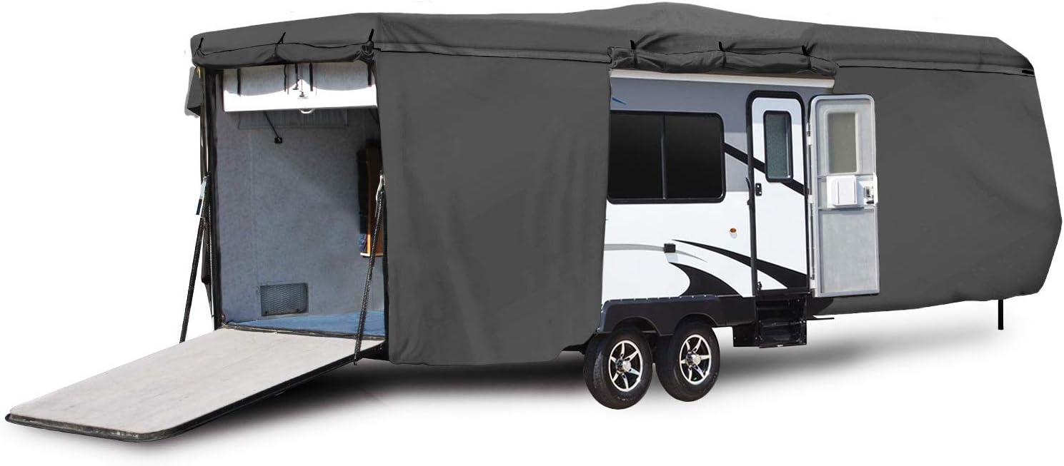 Gray RV Motorhome Travel Trailer Cover Fits Length 20'-22' W4507
