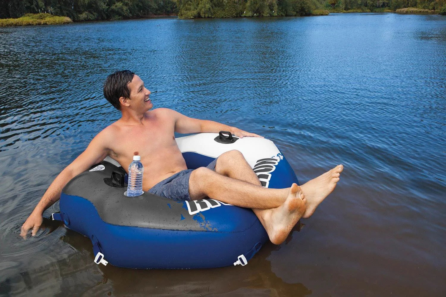 Inflatable Water Tube (2 Pack) and Inflatable Beverage Cooler R1685