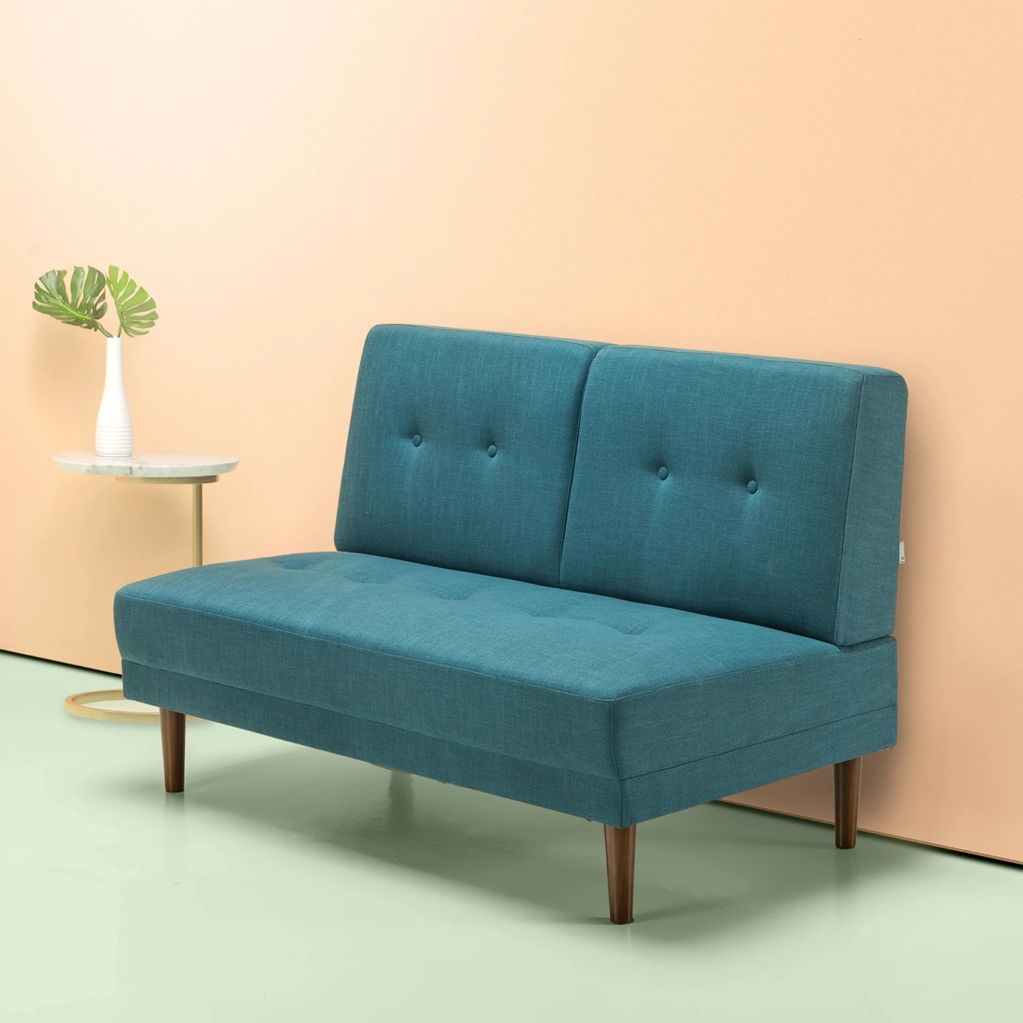 Turquoise Armless 2-Seater Loveseat P30307