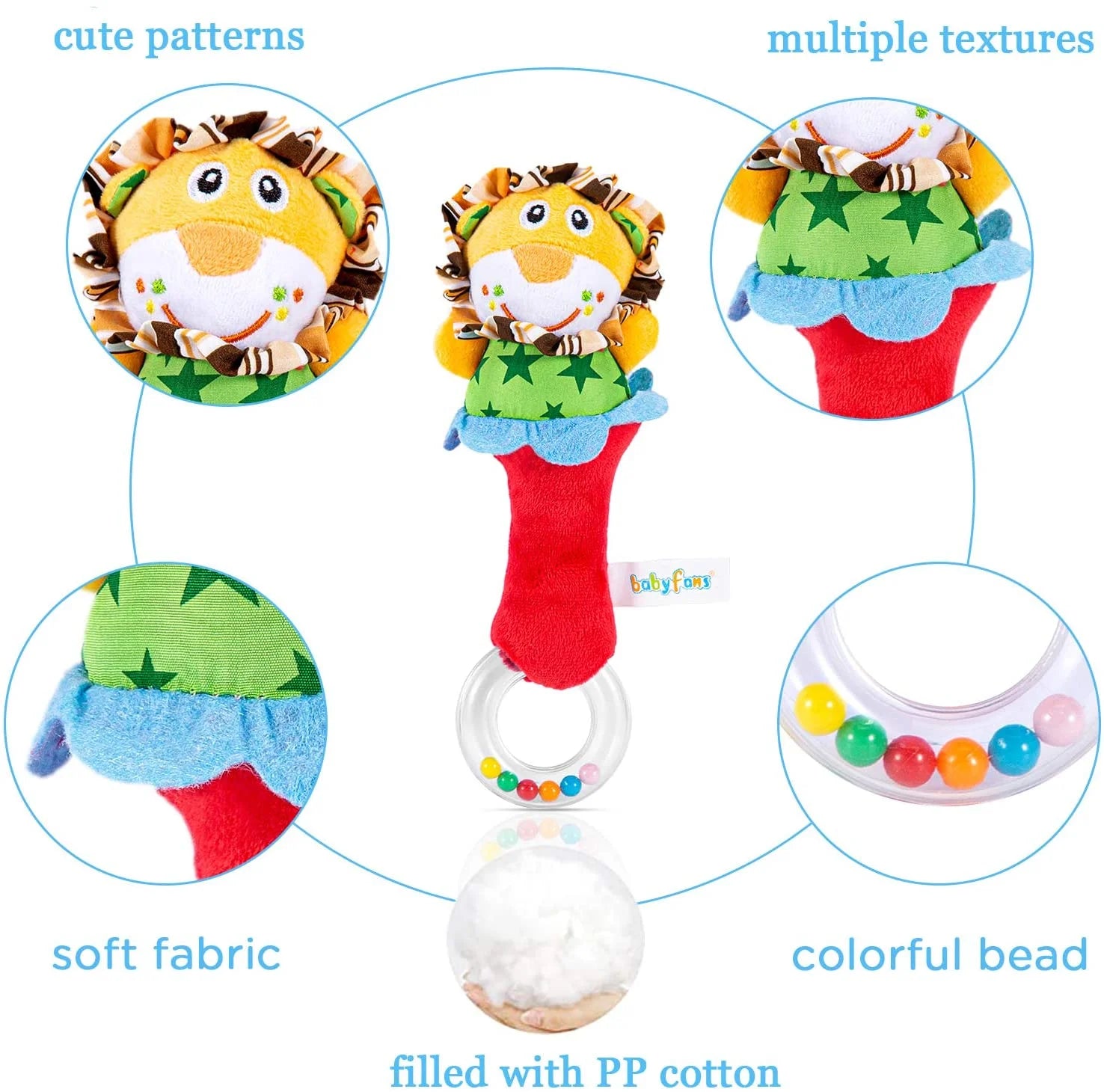 6 Pcs Baby Soft Rattle and Socks Toys Set C2929