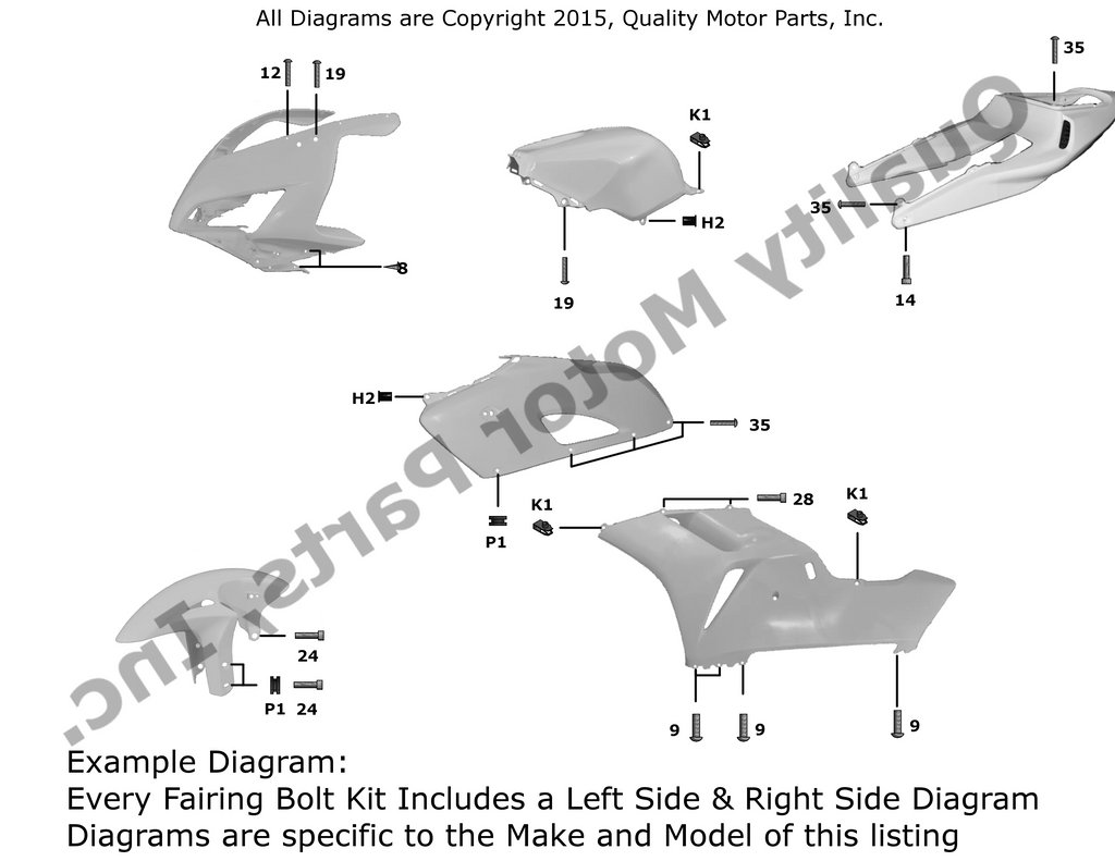 Fairing Bolt Kit for Yamaha YZF-R6 Q5669