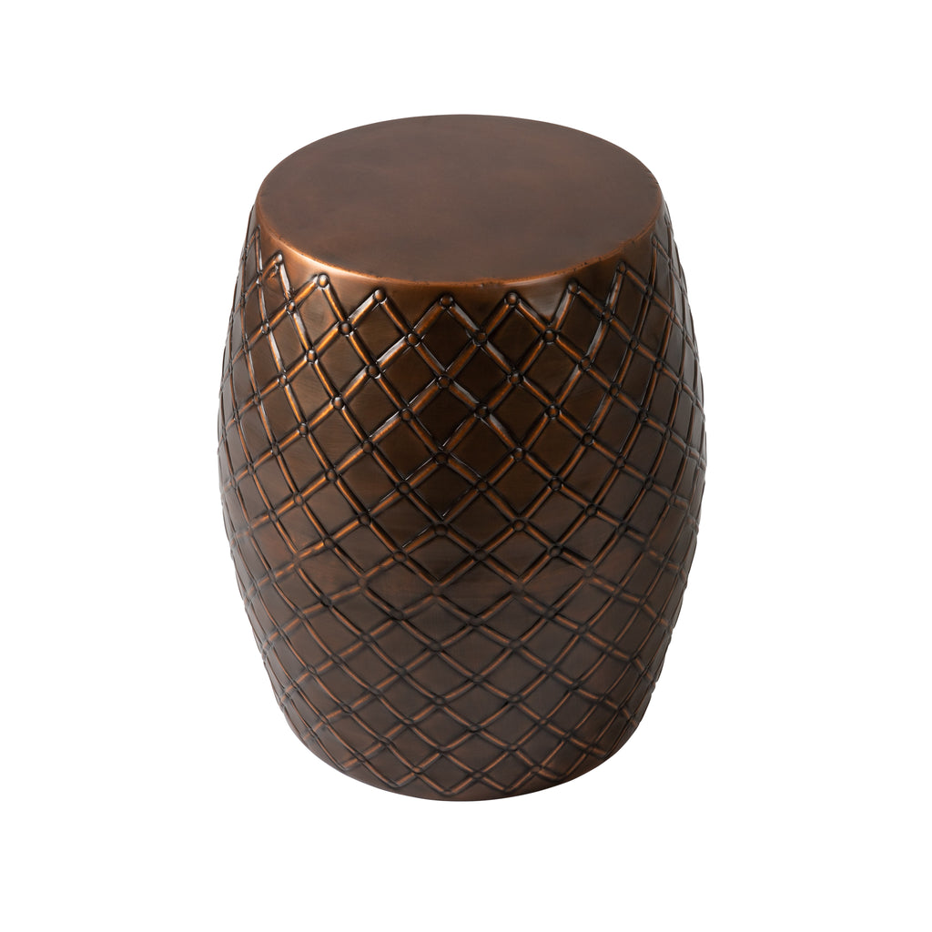 Copper Finish Metal Outdoor Accent Table A136739