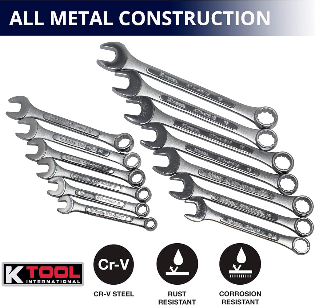 13-Piece Drop Forged Steel Combination Wrench Set N271518