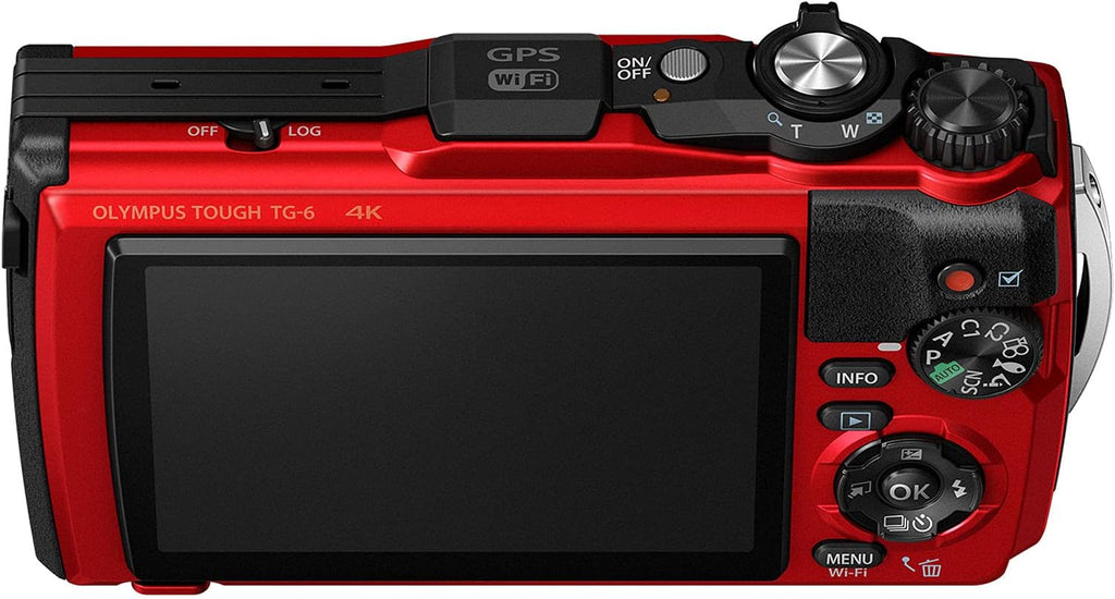 Red Waterproof Camera Action Bundle with 50 Piece Accessory Kit V834