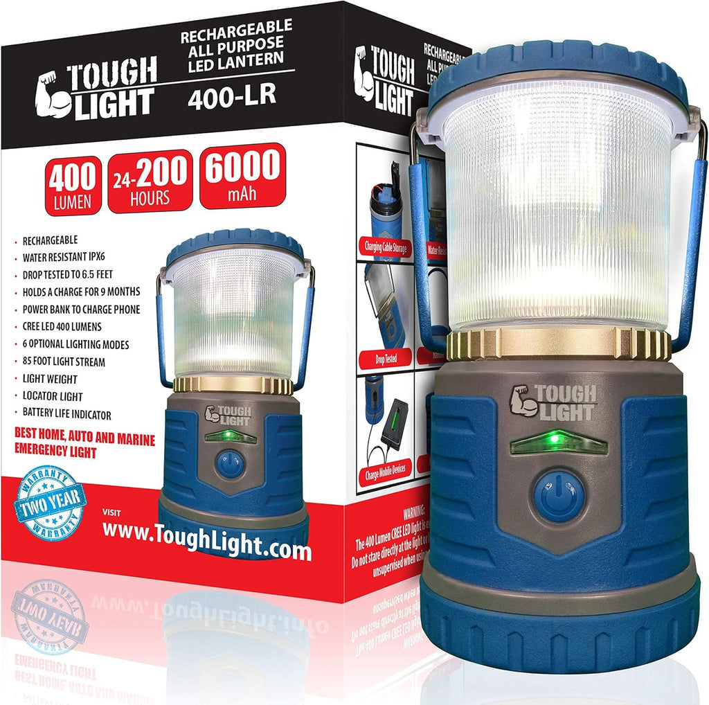 LED Rechargeable Lantern with Cell Phone Charger, Pack of 2 K7142