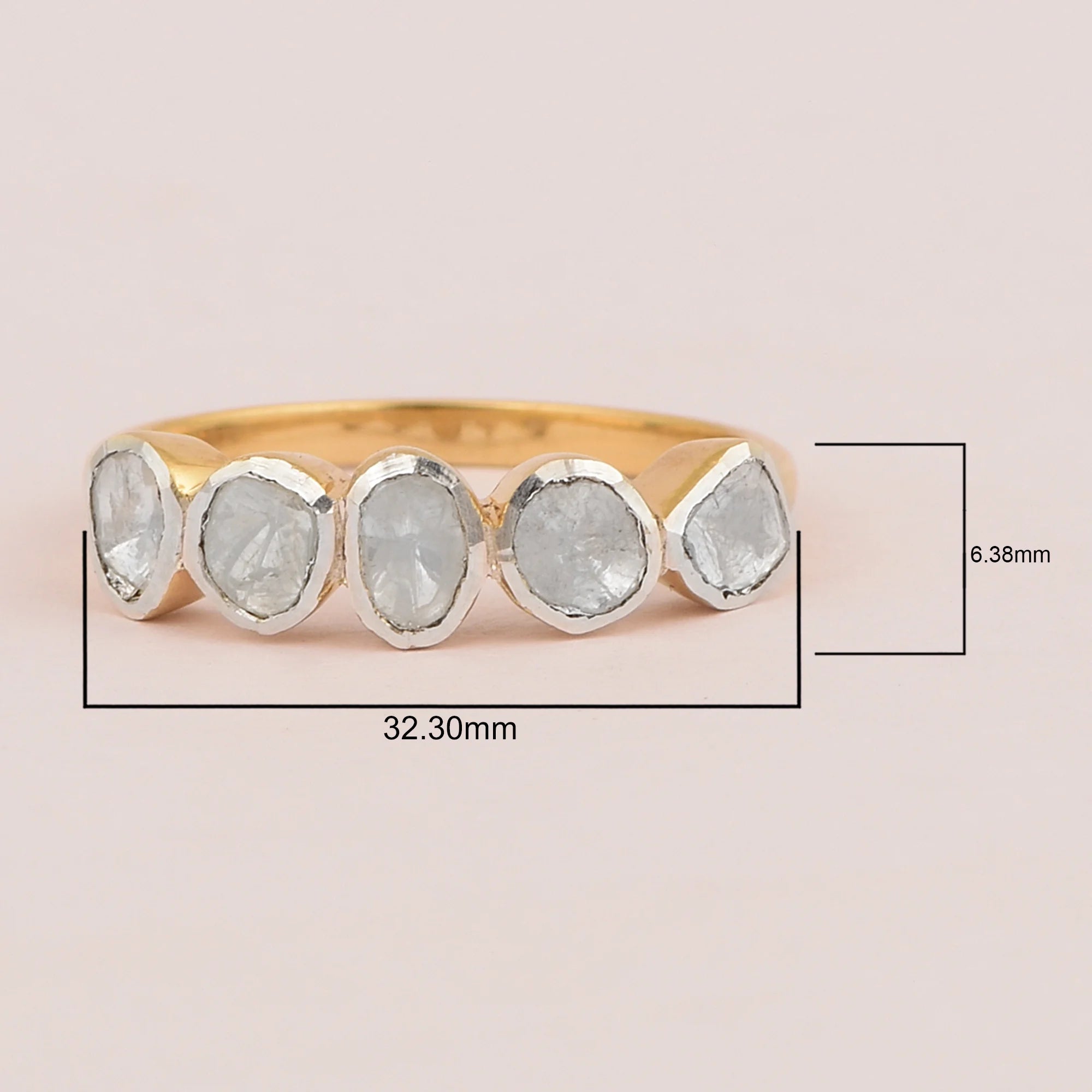 925 Sterling Silver Polki Diamond Ring J42263