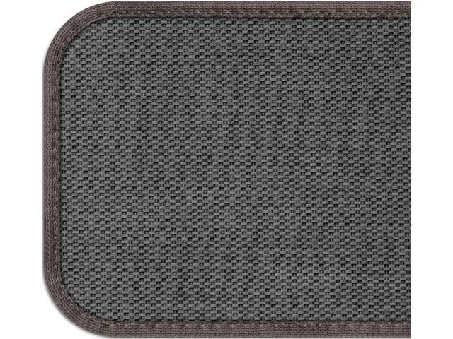 Set of 12 Skid-Resistant Carpet Stair Treads Pebble Gray 8 in. x 27 in. U79132