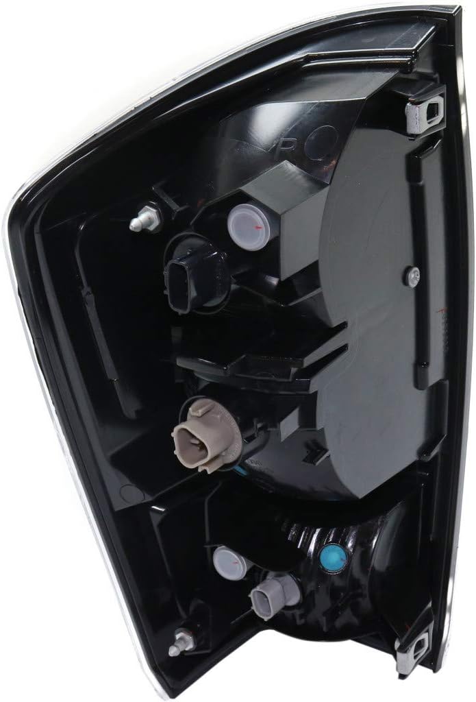 Tail Light Assembly Black Bezel Clear Lens Driver Side T2480