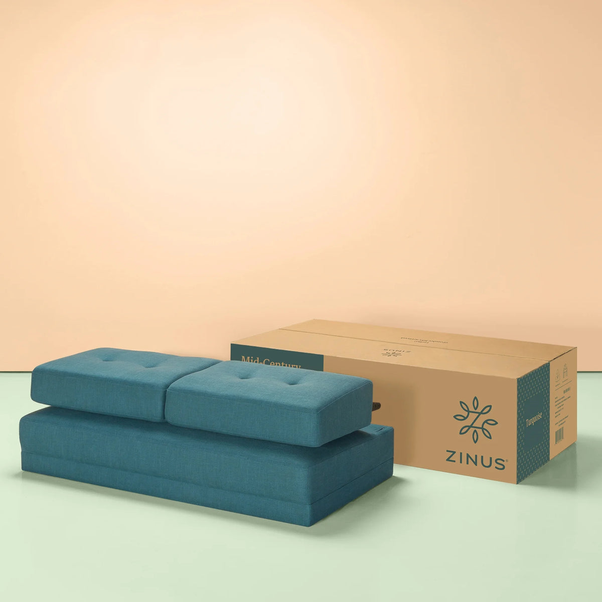 Turquoise Armless 2-Seater Loveseat P30307