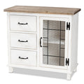 3-Drawer Storage Cabinet in White/Multi D6951